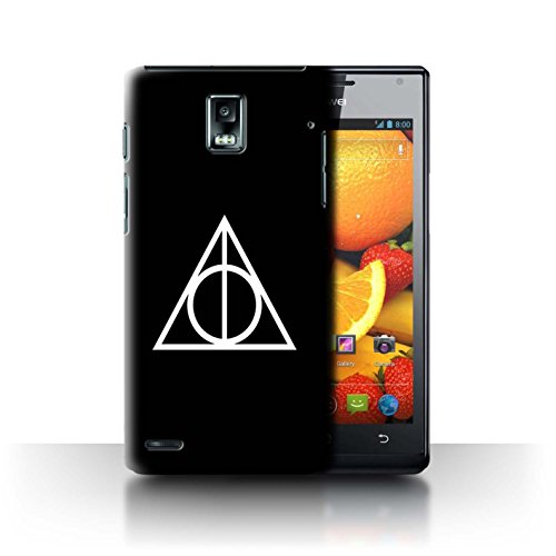 STUFF4 Phone Case/Cover for Huawei Ascend P1/Black Design/Magic Hallows Inspired Collection