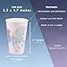 BLUE PANDA Unicorn Paper Party Cups - 50 Pack Holographic Silver Foil Disposable Paper Cups, Unicorn Party Supplies and Decorations for Girls Birthday Party and Baby Shower, Pink, 12 Ounce
