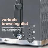 Russell Hobbs Honeycomb 4 Slice Toaster Grey Textured 1500W 6 Browning view 10