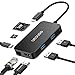 USB C HUB, UCOUSO 7 in 1 Portable USB-C Multiport Adapter to 1000M Ethernet, 4K USB C to HDMI, 2 USB 3.0 Ports, SD/TF Card Reader, PD2.0 for MacBook/Pro/Air 2016/2017/2018, ChromeBook, XPS, and More