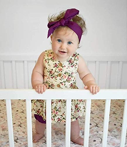 Toddler Baby Girls Shorts Outfits Set Floral Print Ruffle Dress Shirt Tops+Short Pants Summer Dresses 3PC Set(12-18M) Purple