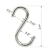RuiLing 15-Pack 2.75 Inch S Shaped Hooks Heavy-Duty Genuine Solid Polished Stainless Steel Hanging Hooks,Kitchen Spoon Pot Hanging Hooks Hangers Clothes Storage Rack Multiple uses - Size Small
