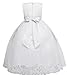 Amberry Little Big Girl's Embroidered Flower Dress White C06D
