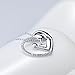 925 Sterling Silver Cubic Zirconia Mother Child's Enternity Love Heart Pendant Necklace for Women
