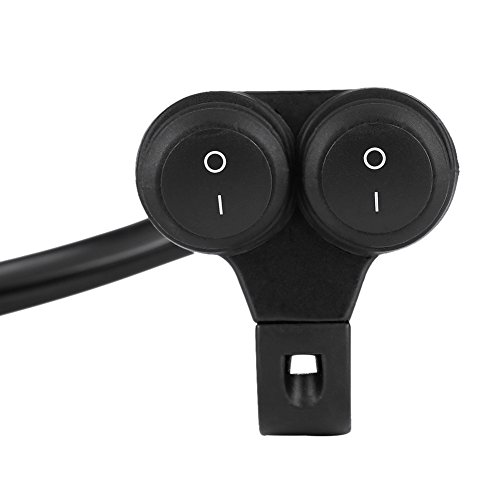Universal 22mm Motorcycle Handlebar Headlight Switch- Handlebar Brake Fog Lights Horn Dual Control Button Switch (B)