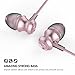 UiiSii US60 Bamboo Earphones In-ear Earbuds Headphones with Microphone Corded Headset (Pink)