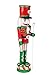 Peppermint Nutcracker | Traditional Christmas Decor | with Peppermint Scepter | Wearing Colorful Sparkled Shirt | Perfect for Any Collection | Perfect for Shelves & Tables | 100% Wood | 15
