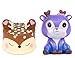 Vigeiya 2 PCs Squishies Jumbo Deer Cake Galaxy Deer Squishy Slow Rising Toys for Kids Prime Stress Reliever for Adults Kawaii Scented Decorations