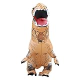 Inflatable Adult Dinosaur T-Rex Costume Suit Fancy Dress Halloween (Brown)
