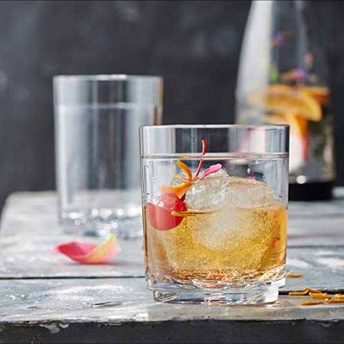 Drinique Unbreakable Elite Rocks Whiskey Glass (Set of 4) 10oz Old