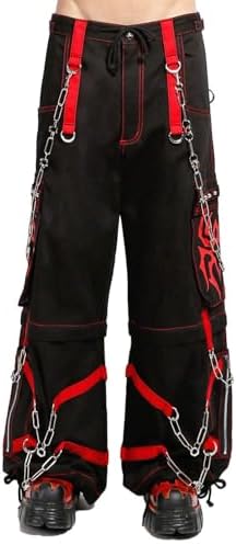 Zip Off Pants with X-Strap by Tripp NYC [BLACK/RED] at Amazon
