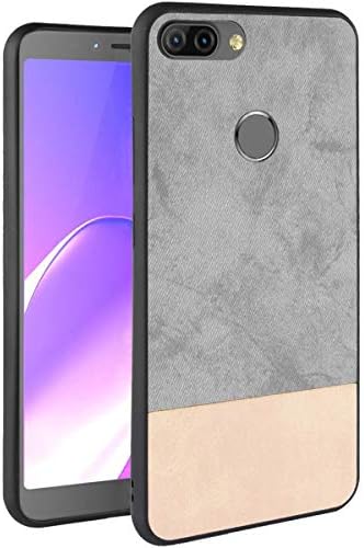 evershare Infinix Hot 6 Pro(X608) Case Ultra-Thin Cloth Texture Color Matching Lightweight Soft TPU Shock Absorption Slim Fit Cover, Grey