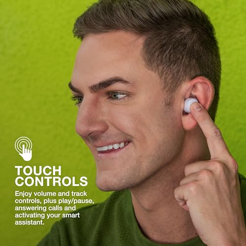 JLab Go Air Pop True Wireless Earbuds, in Ear Headphones, Bluetooth Earphones, Ear Buds with 32H Playtime, Bluetooth Earbuds with Microphone, USB Charging Case, Dual Connect, EQ3 Sound, Lilac