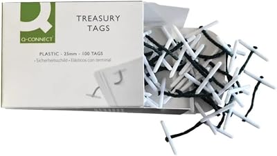 Q-Connect Plastic Treasury Tag 25mm Pack of 100 KF04570