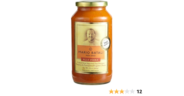 Mario Batali Alla Vodka Pasta Sauce 24 Ounce Glass Jars Pack Of 3 Amazon Com Grocery Gourmet Food