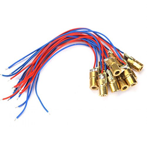 100X 3V 5mW 650nm 6mm Mini Laser Dot Diode Module Copper Head Red - Thumbnail 2