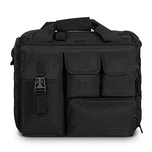 Men's Military Laptop Messenger Bag Multifunction Outdoor Tactical Briefcase Computer Shoulder Handbags for 17" Laptop (Black) - Thumbnail 7