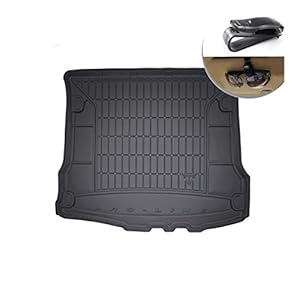 Frogum Flexibele 3D rubberen mat voor de kofferbak, 1 stuk rubber zwart De mat past perfect voor Dacia Logan MCV I 2006…