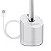 Lefon Dock/Stand Compatible for Apple Pencil with Built-in Charging Cable (5FT), Aluminium Silvery