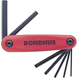 Bondhus 12587 GorillaGrip Set of 7 Hex Fold-up Keys, sizes 2-8mm