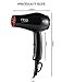 HTG 1000W Tourmaline Dual Voltage Travel Hair Dryer 100-240V With Folding Handle and Light Weight Hair Dryer Real 1000W Mini Hair Dryer Dual Voltage Folding Handle ALCI Plug Travel Blow Dryer (Black)