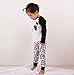 Mammybaby Little Girls Panda Long Sleeved Pajamas Set Cotton DRG7463 (11-12Y) White