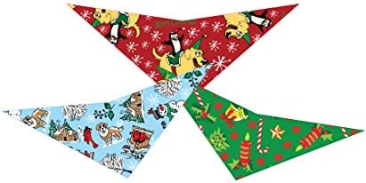 3pc Christmas Dog Triangle Bandana (Large Dog 29")