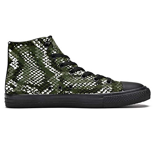 41gDjAqSPDL LORVIES - Zapatillas de deporte para hombre, diseño de piel de serpiente, color verde LORVIES - Zapatillas de deporte para hombre, diseño de piel de serpiente, color verde - Imagen 4
