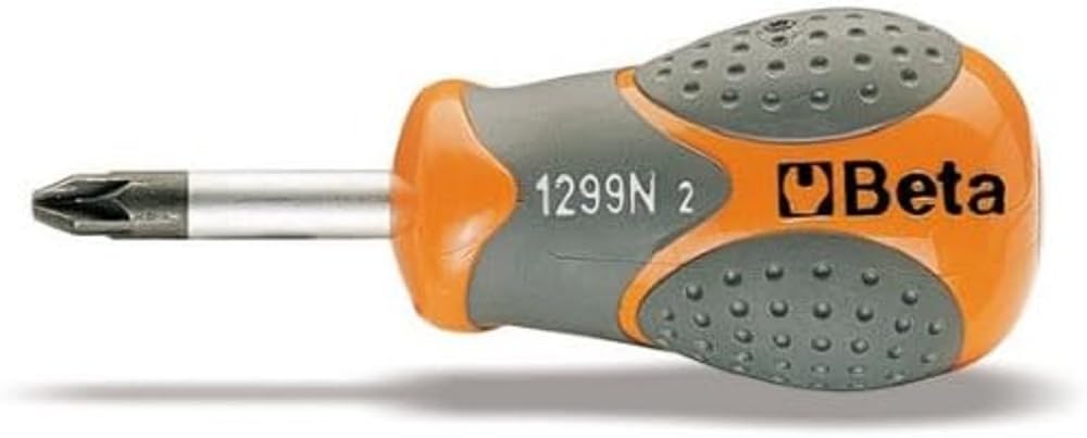 Beta 12990024 Model 1299 N/PZ2 Screwdrivers for Cross Head, Pozidriv-supadriv Screws, Extra Short Series, Pz2