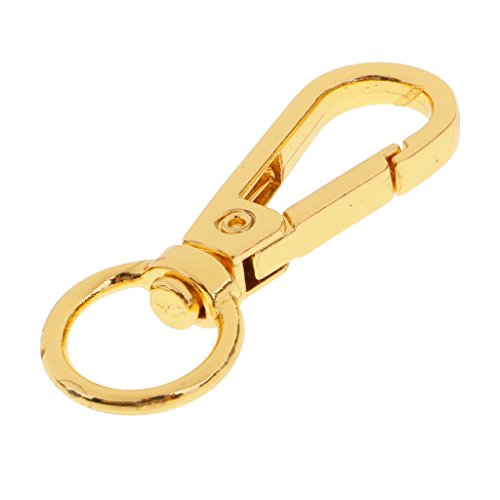 Dovewill 4 Pieces Alloy Lobster Swivel Clasps Clips Bag Key Ring Hook Keychain Hook Jewelry Findings - Gold, 12mm