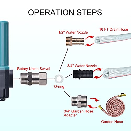 Pool Cover Pump, Submersible Pool Cover Pump 1200 GPH, Above Ground