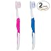 PRO-SYS® Kids Toothbrush (Colorful 2-Pack) - Made with Soft Dupont™ bristles (Ages 6-10 for Young Children)