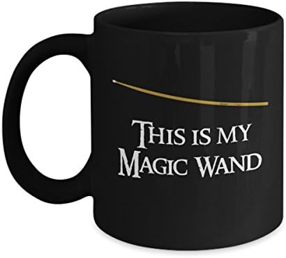 Drumstick Mug - This Is My Magic Wand - Gift for Drummers - Drums - 11 oz black coffee tea cup