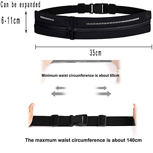 Lrikas Sport Heuptas Waterdicht Running Mobiele telefoonhouder Dames Heren met Pocket Running Belt - voor portemonnee… - Image 5