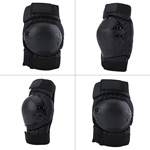 Yolu 4pcs Adjustable Knee Elbow Shin Armor Pads Protective Guards for Motorcycle Motocross Bike Bicycle Racing Protective Gear