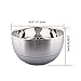 IMEEA 8-Piece Double-deck Brushed SUS304 Stainless Steel BPA Free Serving Bowls, 12oz