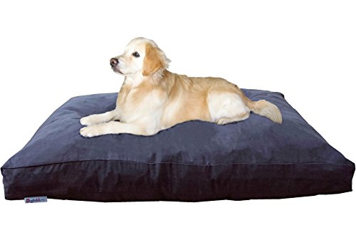Dogbed4less Jumbo Extra Large Memory Foam Dog Bed Pillow with Waterproof Liner and Microsuede Cover for Big Dog 55X47 Inches, Espresso