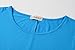 LARACE Women 3/4 Sleeve Tunic Top Loose Fit Flare T-Shirt(3X, DeepSkyBlue)