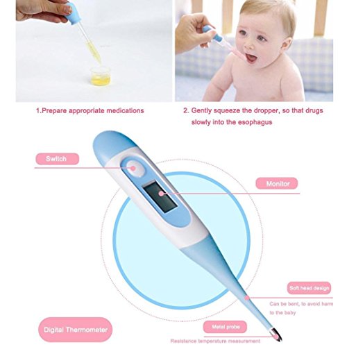 Alpacasso 20 Piece Baby Grooming Kit Infant Nursery Set Newborn Healthcare Kits Child Care Baby Nail Clipper File Scissor Tweezer Thermometer Brush Comb Cleaning Sets(Blue) (Blue) - Thumbnail 7