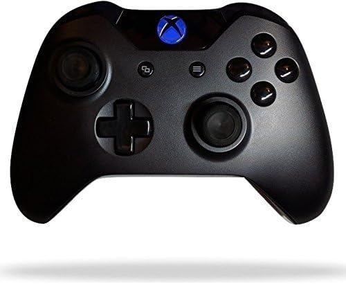 Xbox One Modded Rapid Fire Controller / Blue LEDs / Glossy Black Buttons / Drop Shot / Jump Shot / Quick Scope Compatible w/ All Games