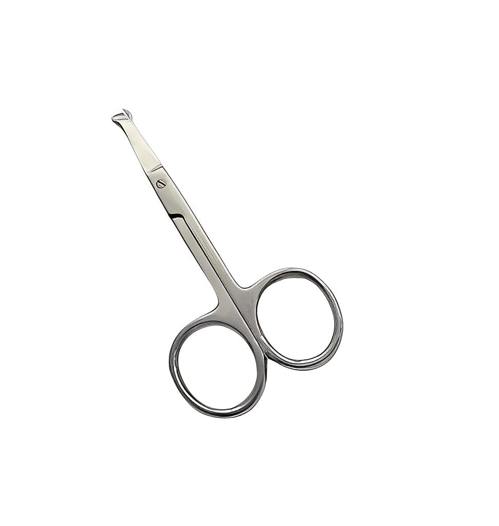 Spire Tools ยฎ Nail Scissors with Rounded Probe Tip, Baby Nail Cuticle Eyebrow Beard or Mustache Nose Hair Cutting Scissors GB