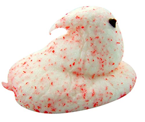 Peeps Candy Cane Flavored Marshmallow Christmas Candy Chicks, 10 Count, Pack of 3