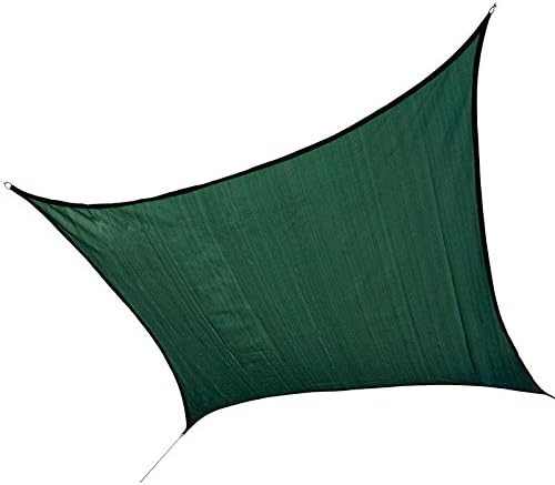 Deal-IT Heavy Duty 13' X 19'8" Rectangle Anti-UV Sun Shade Sail Canopy With Stainless Steel Hardware Kits For Outdoor Patio Yard Garden Grass Green