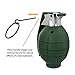 Toy Grenade Set of 4 with Trigger, Pull Pin, Realistic Explosion Sound Effects-Military Pretend Play Accessories for Kids (Army Green)
