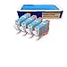 Inkjetcorner 4 Pack Photo Cyan Compatible Ink Cartridge for Canon CLI-8PC Canon Pixma iP6600D iP6700D MP960 MP970 Pro9000 Mark II CLI-8 PC