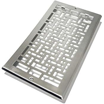Decor Grates AJL612R-NKL Oriental Return, 6-Inch by 12-Inch, Nickel