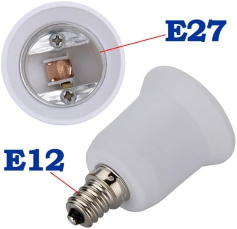 E12 to E27 Candelabra Halogen CFL Bulb Socket Adapter Converter.