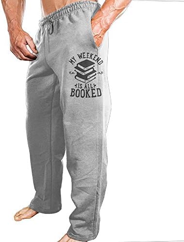 SuperBlu Mens My Weekend Is All Booked ComfortableVisor Cool Sweatpants Leisure Wear XL Ash