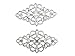 ALIMITOPIA 40pcs Filigree Flower Plate Charms,Hollowed-out Rhombic Pendant Connector for DIY Jewelry Making Wrapping Accessories (Antique Silver Tone)