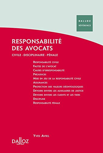 Responsabilité des avocats